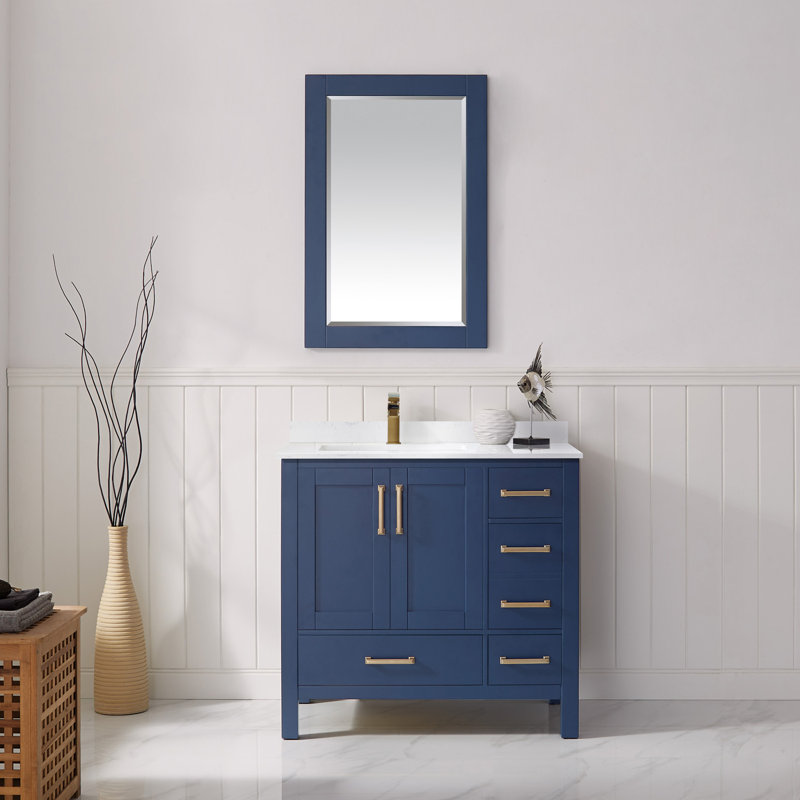 Everly Quinn Ryland 36" Single Bathroom Vanity Set with Mirror Wayfair